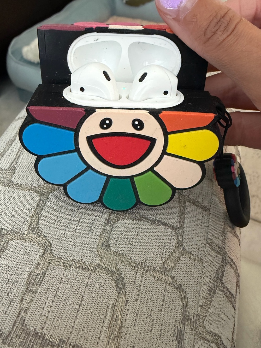 AirPod 2 with flower case
